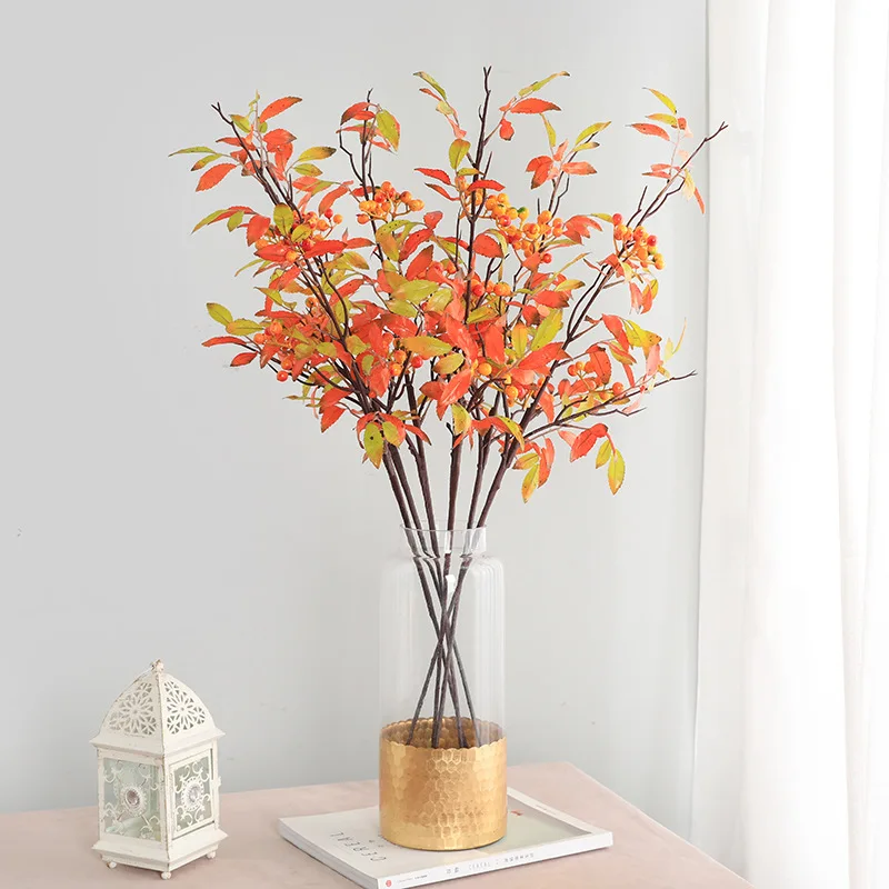 Autumn Feel Real Touch Fulu Artificial Plants with Fruit Garden Bushes Fake Orange Leaves Faux Plant for Home Decoration
Autumn Feel Real Touch Fulu Artificial Plants with Fruit Garden Bushes Fake Orange Leaves Faux Plant for Home Decoration