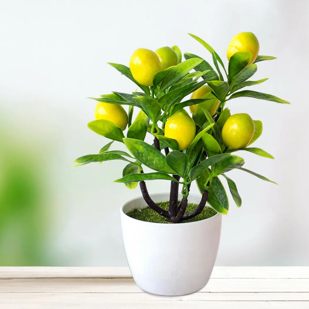 Artificial Lemon Tree Fake Potted Flowers False Plant Desk Outdoor Yard Garden Balcony Plant Potted Home Floral Decoration
Artificial Lemon Tree Fake Potted Flowers False Plant Desk Outdoor Yard Garden Balcony Plant Potted Home Floral Decoration