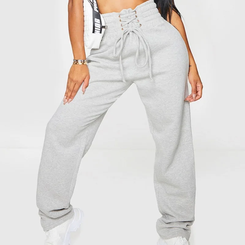 Pants Female Autumn and Winter Style Loose Elastic High Waist Strap Straight Cotton Casual Pants Female
Pants Female Autumn and Winter Style Loose Elastic High Waist Strap Straight Cotton Casual Pants Female