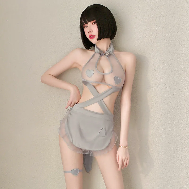 Erotic Lingerie Cheongsam Transparent Dress Erotic Lingerie Cosplay Sexy Maid Costume Women's Nightdress Erotic Slutty Clothes
Erotic Lingerie Cheongsam Transparent Dress Erotic Lingerie Cosplay Sexy Maid Costume Women's Nightdress Erotic Slutty Clothes