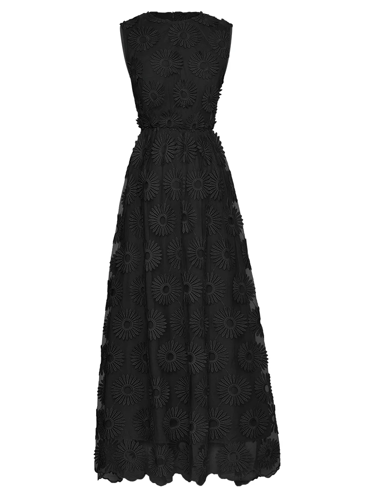 Runway High Quality Summer New Women's High Street Celebrity Party Fashion Vintage Elegant Designer Embroidery Mesh Midi Dress
Runway High Quality Summer New Women's High Street Celebrity Party Fashion Vintage Elegant Designer Embroidery Mesh Midi Dress