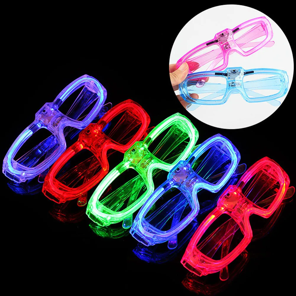 

Led Glasses Neon Party Flashing Glasses Luminous Light Glasses Bar Party Concert Props Fluorescent Glow Photo Props Supplies