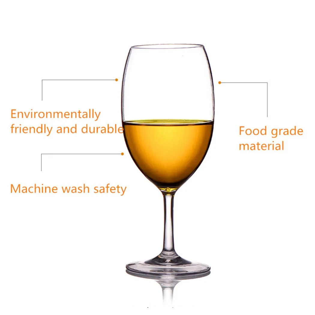 Red Wine Glass Cup Goblet Plastic Transparent Unbreakable Wine Glass Cups Bar Camping Party Goblet 320/550/580ML
Red Wine Glass Cup Goblet Plastic Transparent Unbreakable Wine Glass Cups Bar Camping Party Goblet 320/550/580ML