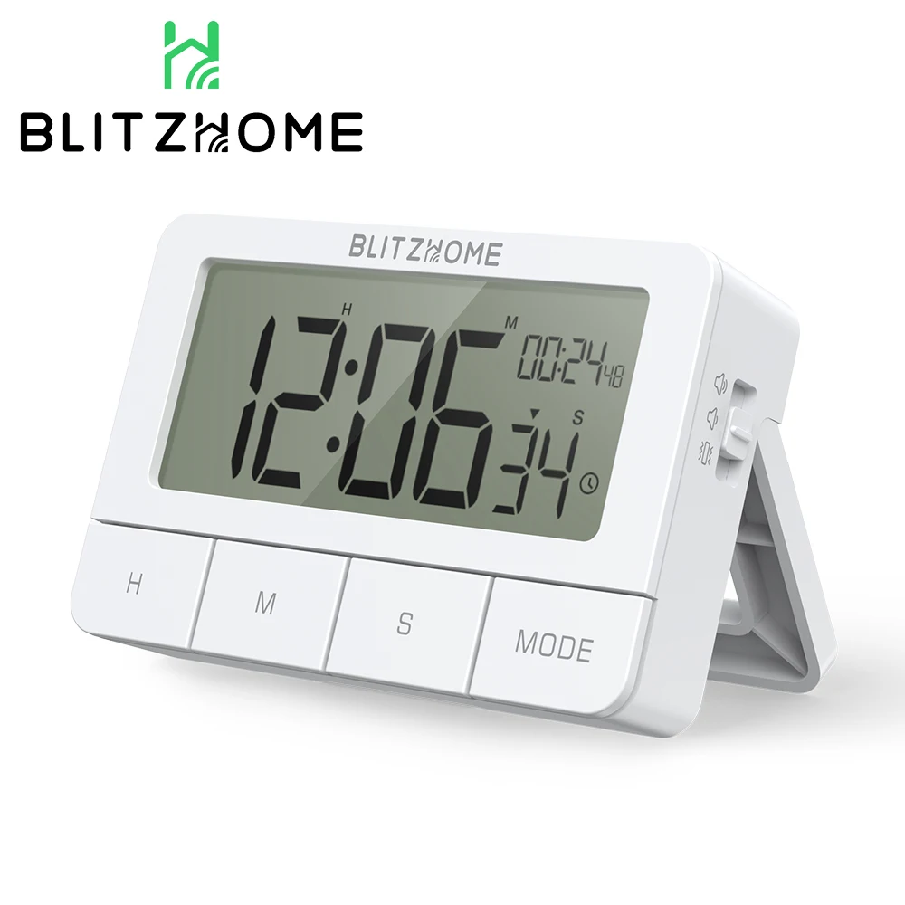 BlitzHome BH-TR01 хронографические электрические часы с несколькими режимами, кухонный таймер, многорежимный Большой HD ЖК-экран, будильник для дом...
BlitzHome BH-TR01 хронографические электрические часы с несколькими режимами, кухонный таймер, многорежимный Большой HD ЖК-экран, будильник для дом...