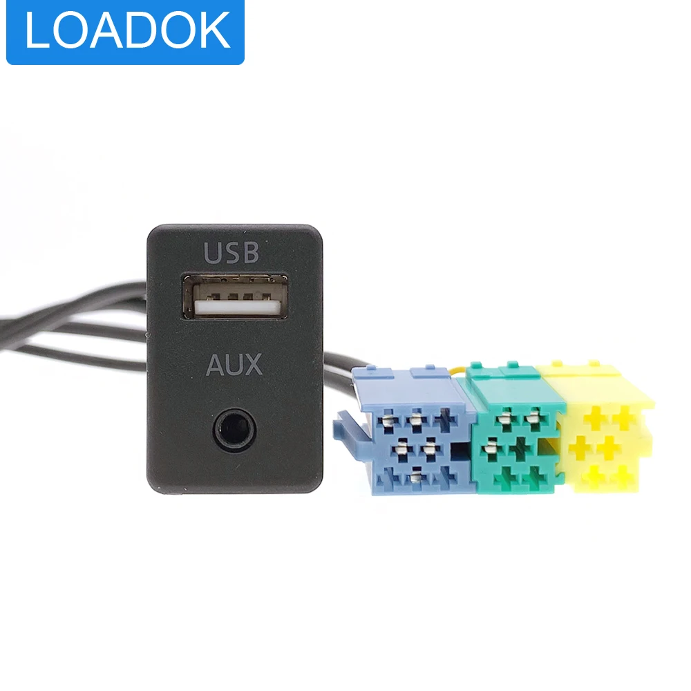Автомобильный AUX USB аудио кабель вход Интерфейс панель Адаптер жгут для Hyundai Kia 20Pin
