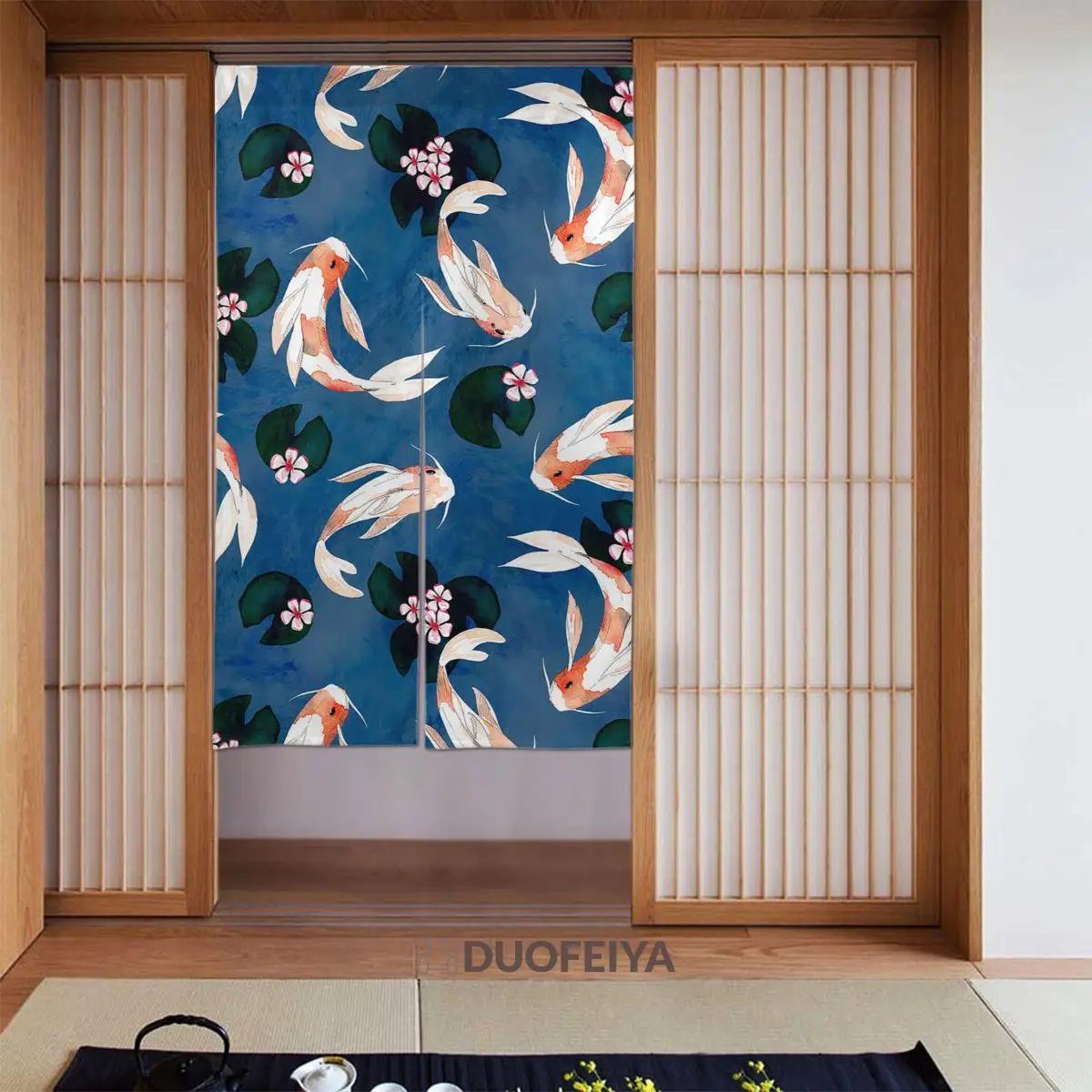 Japanese Koi Fish Door Curtain Goldfish Pattern Partition Curtain Cotton Linen Printed Noren for Kitchen Toilet Decorations
Japanese Koi Fish Door Curtain Goldfish Pattern Partition Curtain Cotton Linen Printed Noren for Kitchen Toilet Decorations