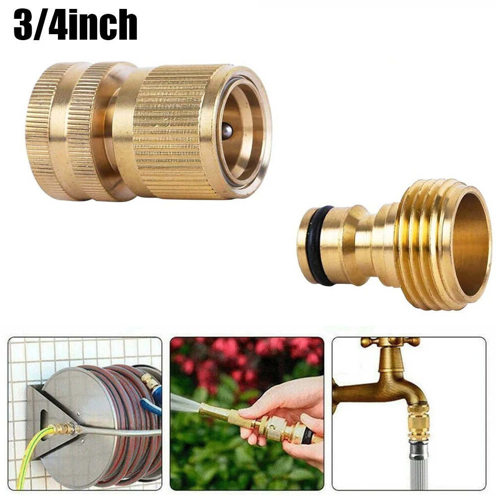 2Pcs Male/Female Quick Connector Garden Hose Quick Connect 3/4 Inch Brass Female Thread Tap Connector Male Quick Watering Equipm
2Pcs Male/Female Quick Connector Garden Hose Quick Connect 3/4 Inch Brass Female Thread Tap Connector Male Quick Watering Equipm