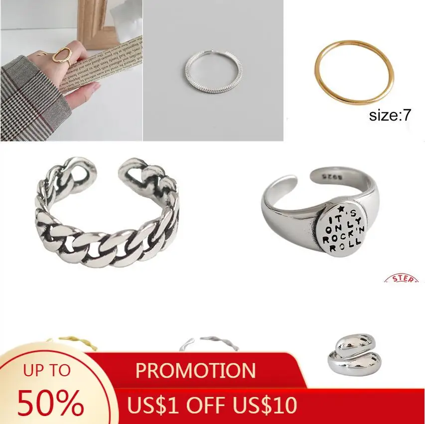 VIVILADY Trendy Vintage Charm 100% 925 Sterling Silver Open Round Letter Ring Adjustable Female Fine Jewelry Wedding Party
VIVILADY Trendy Vintage Charm 100% 925 Sterling Silver Open Round Letter Ring Adjustable Female Fine Jewelry Wedding Party