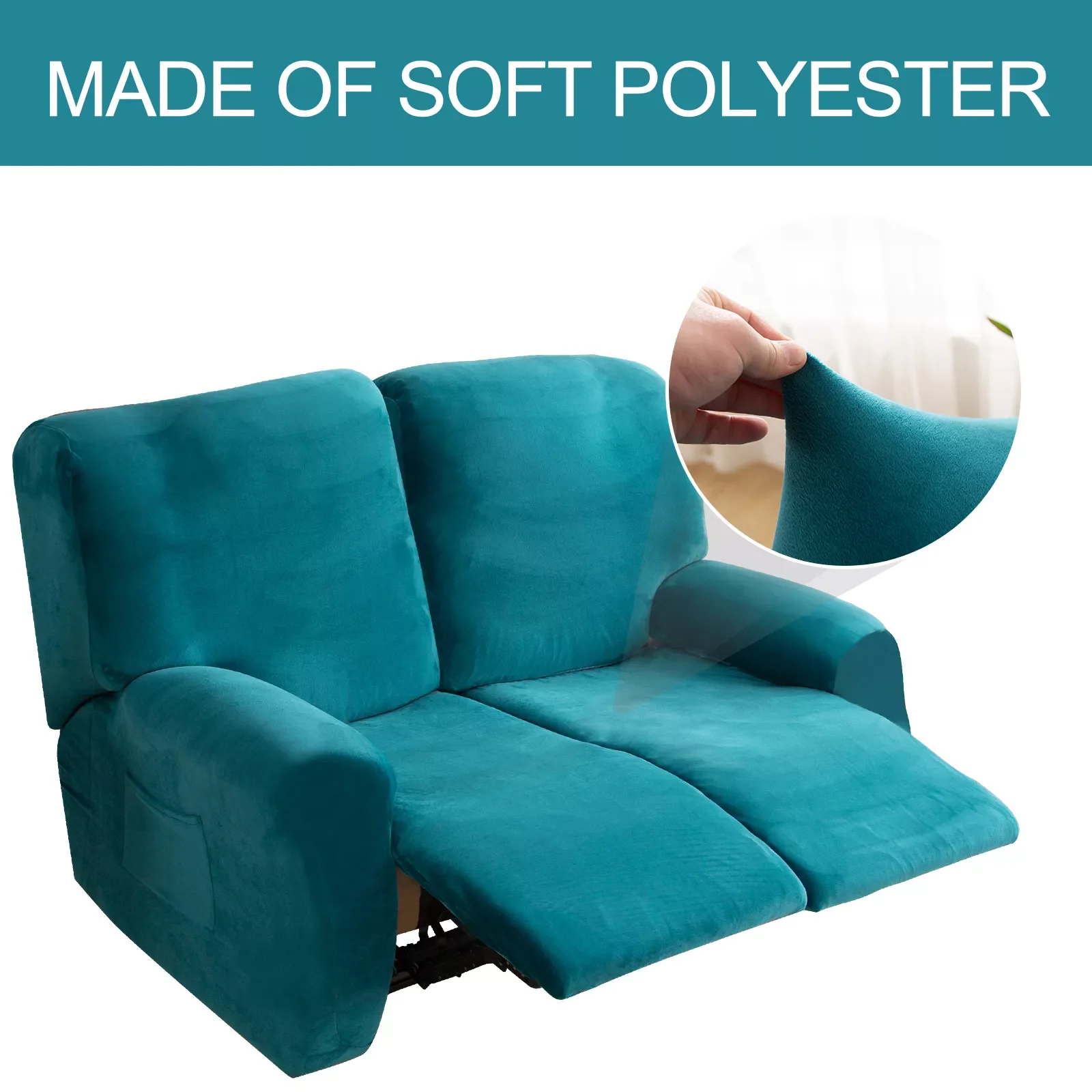 NEW IN Love Recliner Slipcovers 6-Piece Velvet Plush Recliner Cover Elastic Double Sofa Cover Stretch Soft Furniture Protector
NEW IN Love Recliner Slipcovers 6-Piece Velvet Plush Recliner Cover Elastic Double Sofa Cover Stretch Soft Furniture Protector