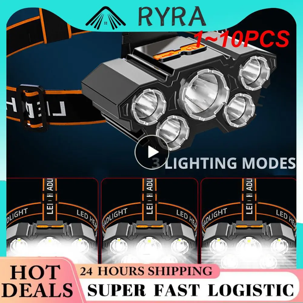 1~10PCS Led Strong Headlight Super Bright Head-Mounted Flashlight Usb Rechargeable Built-in Battery Outdoor Rechargeable Night
1~10PCS Led Strong Headlight Super Bright Head-Mounted Flashlight Usb Rechargeable Built-in Battery Outdoor Rechargeable Night