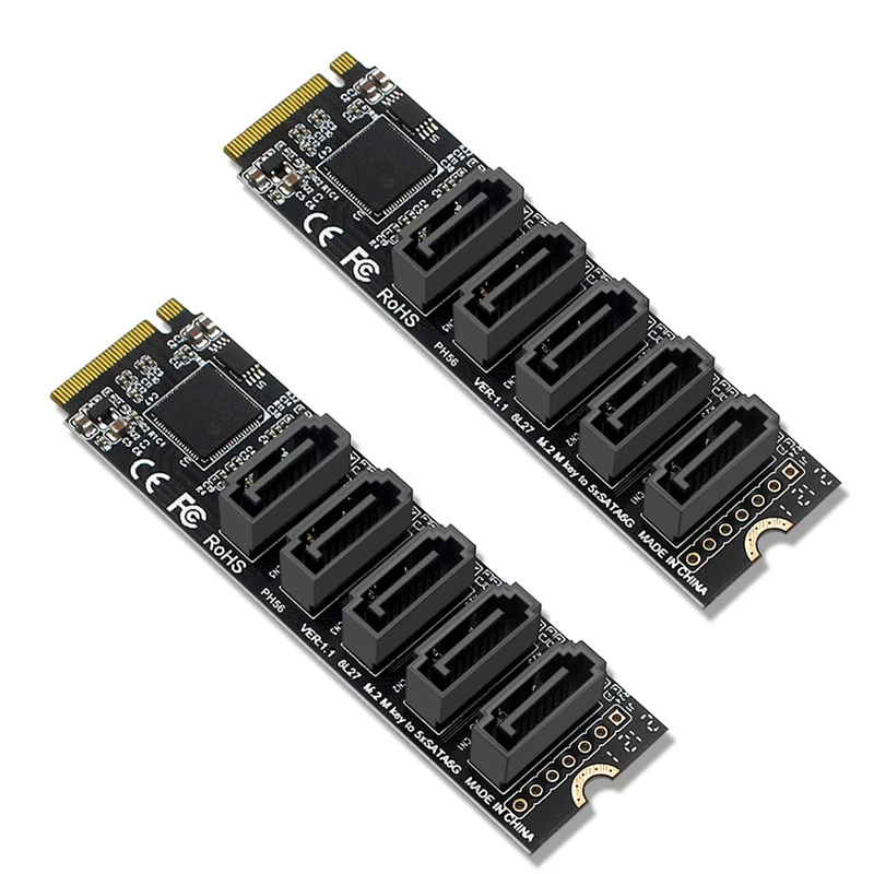2Pcs Adapter Card JMB585 Chipset 5 Port Hard Disk Drive Computer Expansion Card For M.2 SATA 6GB M2 PCIE To SATA 3.0
2Pcs Adapter Card JMB585 Chipset 5 Port Hard Disk Drive Computer Expansion Card For M.2 SATA 6GB M2 PCIE To SATA 3.0
