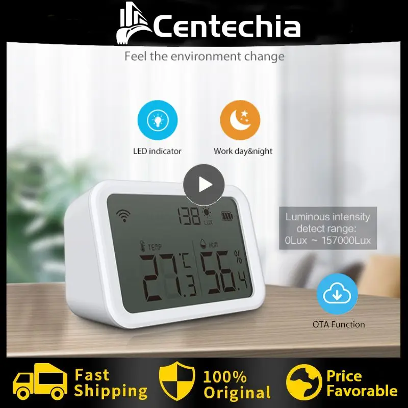 Real-time Detection Temperature And Humidity Sensor Smart Zigbee Hygrometer Battery Display Tuya Smart Thermometer Smart Home 
Real-time Detection Temperature And Humidity Sensor Smart Zigbee Hygrometer Battery Display Tuya Smart Thermometer Smart Home