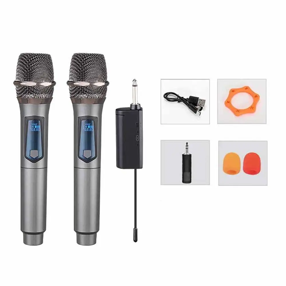 Wireless Microphone With Rechargeable Lithium Battery Receiver For Karaoke Party Meeting Church School Show(No Battery)
Wireless Microphone With Rechargeable Lithium Battery Receiver For Karaoke Party Meeting Church School Show(No Battery)