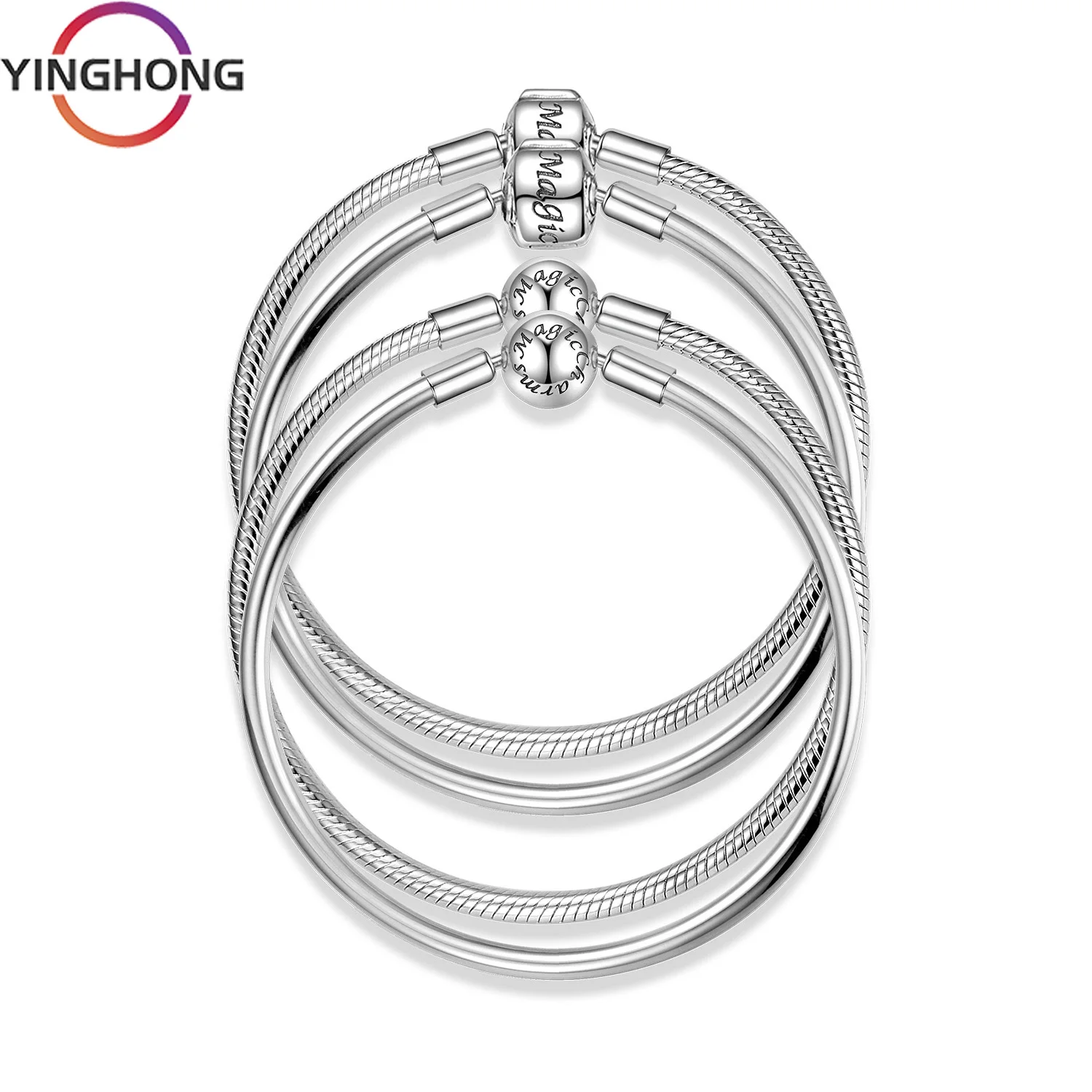 QueXiang 925 Sterling Silver Unthreaded Snake Bone Chain Basic Bracelet Women's Jewelry Charm Handmade Diy Luxury Exquisite Gift
QueXiang 925 Sterling Silver Unthreaded Snake Bone Chain Basic Bracelet Women's Jewelry Charm Handmade Diy Luxury Exquisite Gift