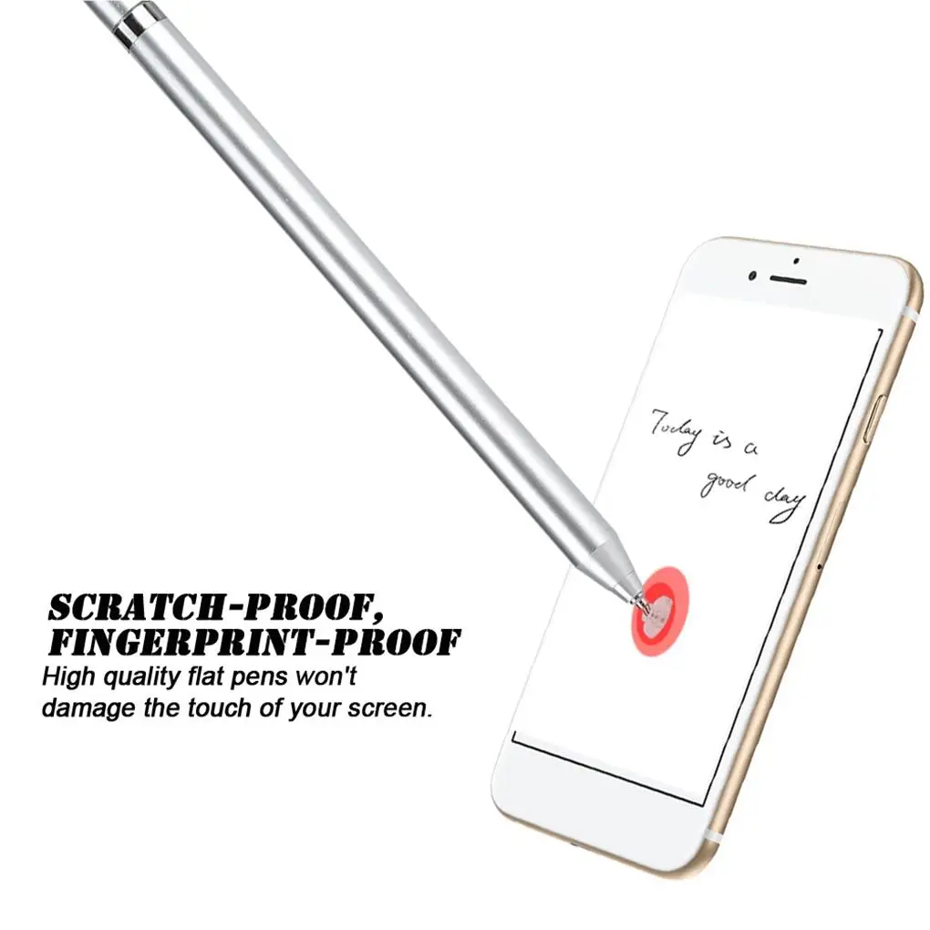 Стилус для емкостного сенсорного экрана для Планшета Телефона Android/iOS/Windows/ipadpenil (серебристый) 
Стилус для емкостного сенсорного экрана для Планшета Телефона Android/iOS/Windows/ipadpenil (серебристый)