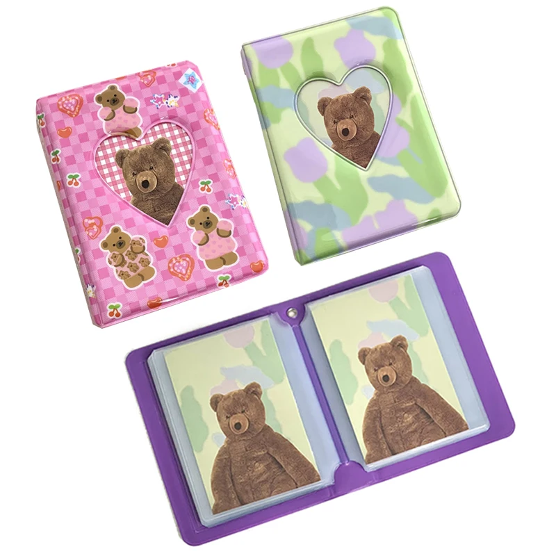3 Inch Bear Tulip Hollow Album INS Korean Cute Cartoon Picture Storage Case 40 Pockets Polaroid Album Kpop Photocard Holder
3 Inch Bear Tulip Hollow Album INS Korean Cute Cartoon Picture Storage Case 40 Pockets Polaroid Album Kpop Photocard Holder