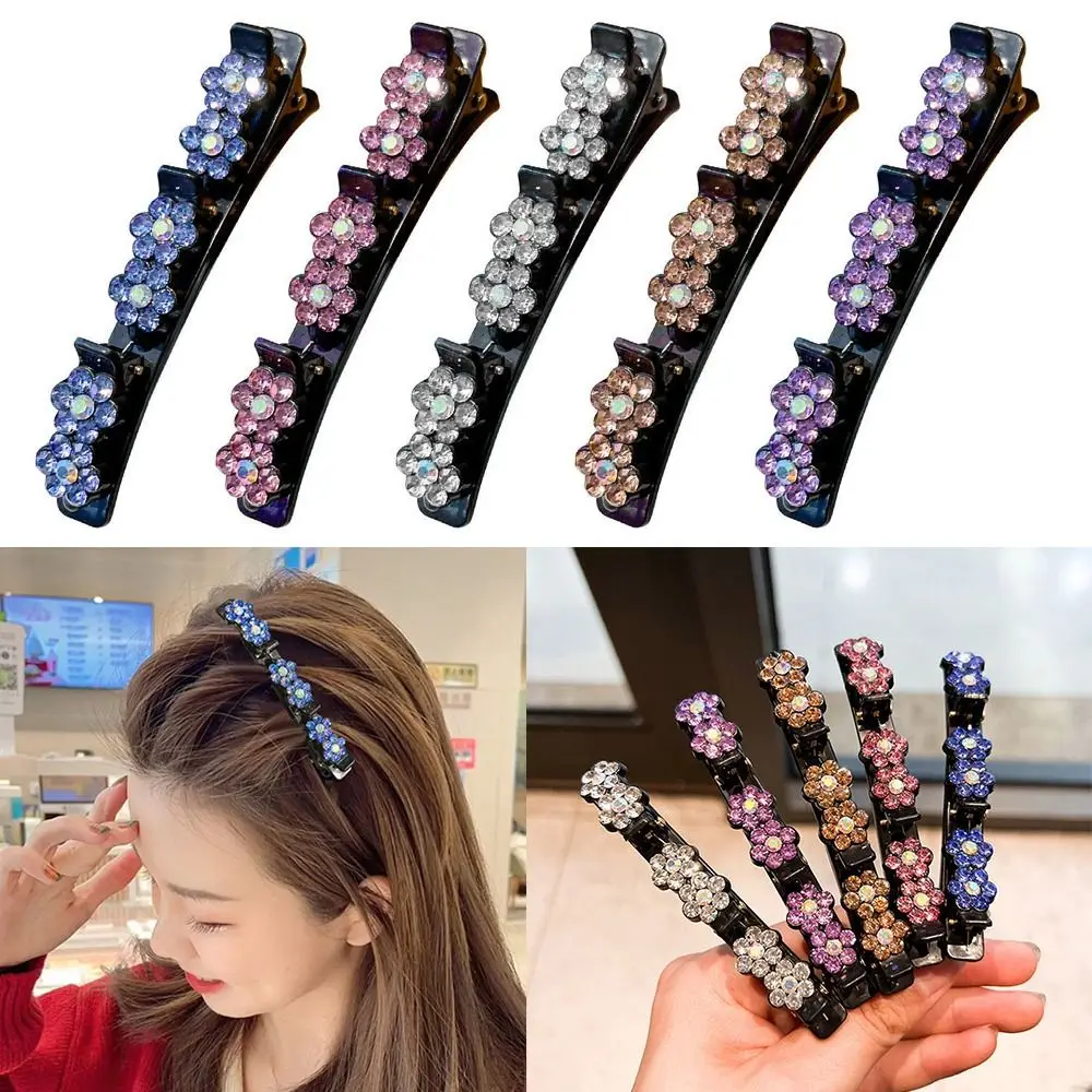 

Women Hair Styling Bangs Side Barrettes Hairpin Duckbill Clip Rhinestone Hair Clips Flower Hairclip Braided Hair Clips