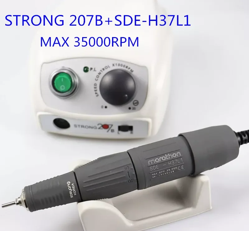 Strong 207B Electric Nail Drill Machine H37L1 35000RPM For Manicure Pedicure Nail Drill Polisher btmarathon Nail Art Equipment
Strong 207B Electric Nail Drill Machine H37L1 35000RPM For Manicure Pedicure Nail Drill Polisher btmarathon Nail Art Equipment