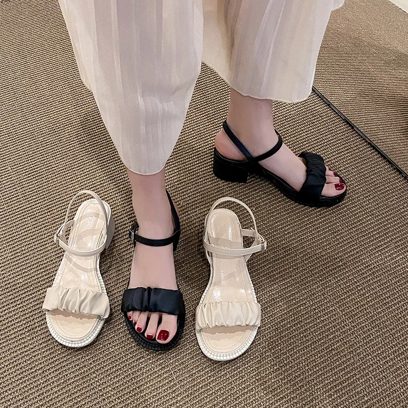 Retro Woman Shoes Block Heels Buckle Strap Beige Heeled Sandals 2022 Summer Med Original Chunky Black New High Fashion Medium Co
Retro Woman Shoes Block Heels Buckle Strap Beige Heeled Sandals 2022 Summer Med Original Chunky Black New High Fashion Medium Co