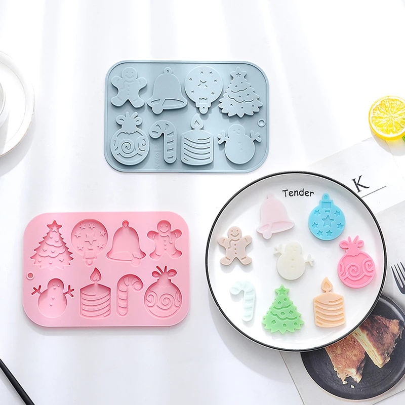 Chocolate Mold Snowman Bell Candle Gingerbread Man Etc Christmas Day Theme Silicone Mold Cake Pastry and Bakery Accessories Tool
Chocolate Mold Snowman Bell Candle Gingerbread Man Etc Christmas Day Theme Silicone Mold Cake Pastry and Bakery Accessories Tool