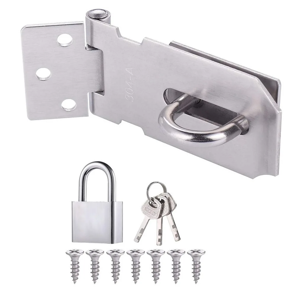 Door Clasp Lock Shed Gate Latch Stainless Steel Padlock Hasp Door Clasp Lock Home Burglar-proof Bolt Drawer Door Buckle Screws
Door Clasp Lock Shed Gate Latch Stainless Steel Padlock Hasp Door Clasp Lock Home Burglar-proof Bolt Drawer Door Buckle Screws