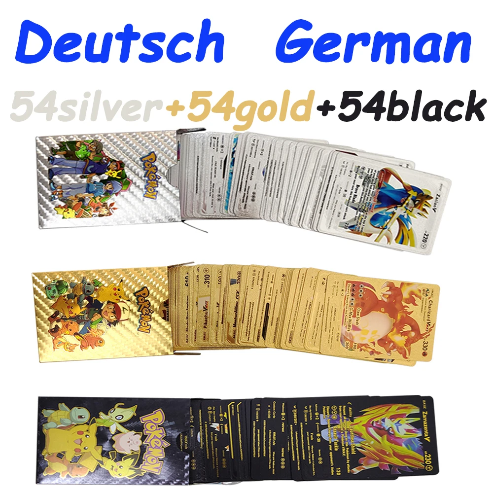German Pokemon Cards Gold Sliver Black Karten Deutsch Vmax GX Energy Charizar Pikachu Rare Collection Battle Trainer Card Gift
German Pokemon Cards Gold Sliver Black Karten Deutsch Vmax GX Energy Charizar Pikachu Rare Collection Battle Trainer Card Gift