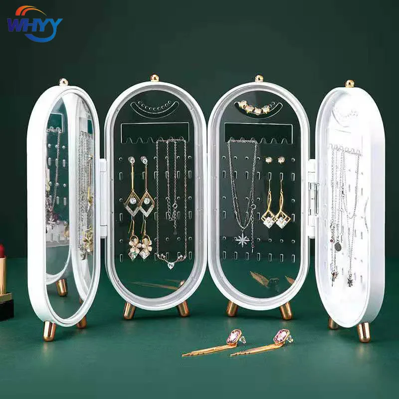 WHYY Foldable Jewelry Organizer Storage Boxes Vintage Screen Necklace Bracelet Earrings Stud Earrings with Mirror Display Rack
WHYY Foldable Jewelry Organizer Storage Boxes Vintage Screen Necklace Bracelet Earrings Stud Earrings with Mirror Display Rack