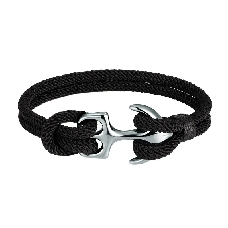 Anchor Bracelets Men Double strand Nautical Survival Rope Paracord Bracelet Women Black Stainless Steel Sport Buckle
Anchor Bracelets Men Double strand Nautical Survival Rope Paracord Bracelet Women Black Stainless Steel Sport Buckle