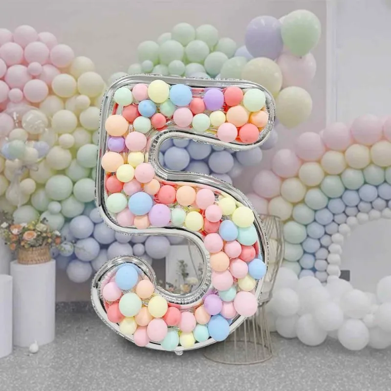 65inch Large Foil Number Balloon DIY Filling Frame 1st Baby Shower Birthday Party Decoration Wedding Anniversary Decor Supplies
65inch Large Foil Number Balloon DIY Filling Frame 1st Baby Shower Birthday Party Decoration Wedding Anniversary Decor Supplies