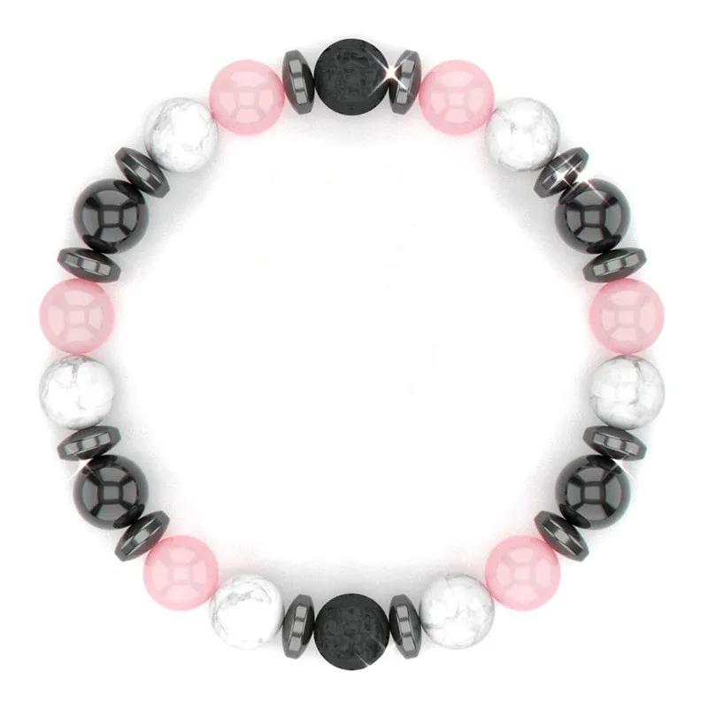 Fashion Charm Pink Crystal White Volcanic Stone Ladies Bracelet Boho Style Magnet Yoga Health Guardian Natural Vip Jewelry
Fashion Charm Pink Crystal White Volcanic Stone Ladies Bracelet Boho Style Magnet Yoga Health Guardian Natural Vip Jewelry