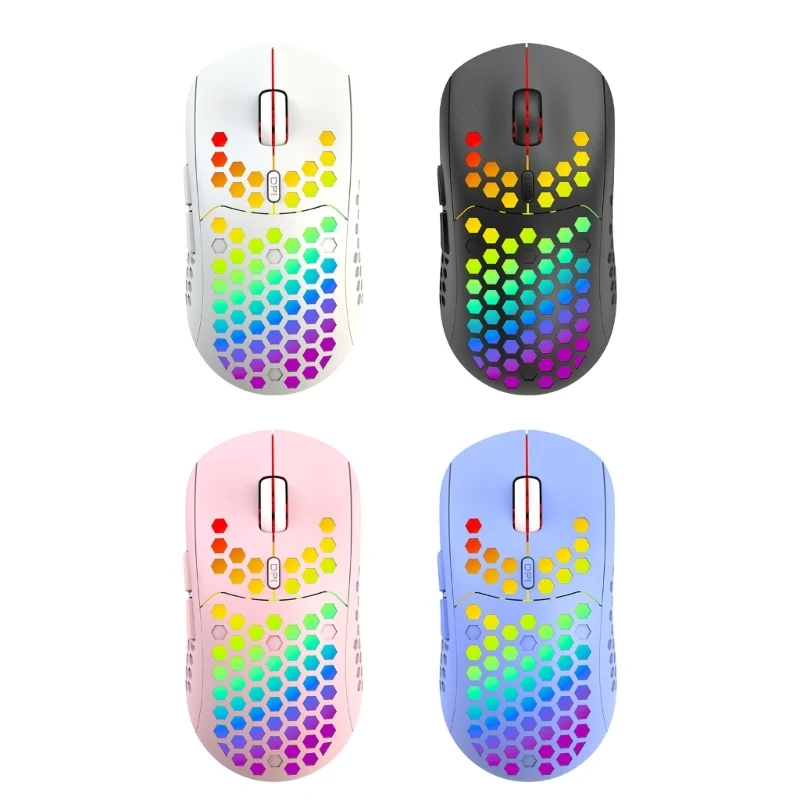 Ergonomic Wireless Mouse 2.4Ghz RGB Light Lightweight Design Adjustable 3200DPI Lightweight Gaming Mouse
Ergonomic Wireless Mouse 2.4Ghz RGB Light Lightweight Design Adjustable 3200DPI Lightweight Gaming Mouse