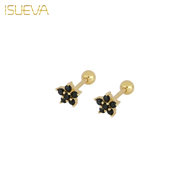 ISUEVA Glod Plated Stud Earrings for Women Fashion Piercing Exquisite Black Zircon Flower Earrings 2023 Jewelry Wholesale
ISUEVA Glod Plated Stud Earrings for Women Fashion Piercing Exquisite Black Zircon Flower Earrings 2023 Jewelry Wholesale