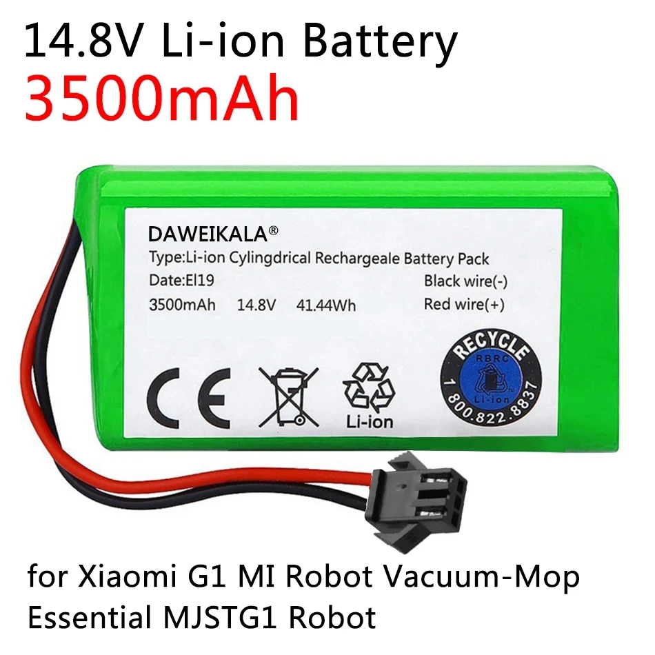 

NEW 14.8V 3500mAh 18650 Replacement Li-ion Battery for Conga Excellence 990 1090 Ecovacs Deebot N79S N79 Eufy Robovac 11S 12 15C
