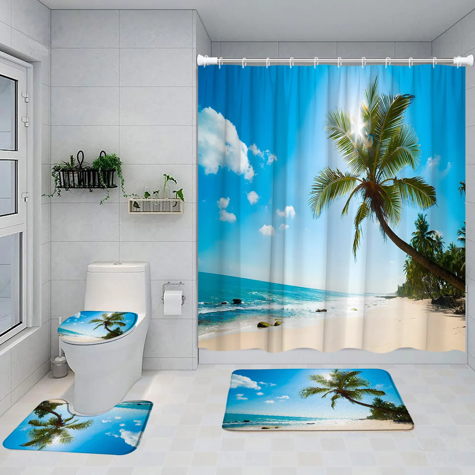 Набор океанских фотографий, кокосовые деревья, морские волны, гавайский пейзаж, декор для ванной комнаты, нескользящий коврик, коврик для ванной, чехол для туалета 
Набор океанских фотографий, кокосовые деревья, морские волны, гавайский пейзаж, декор для ванной комнаты, нескользящий коврик, коврик для ванной, чехол для туалета