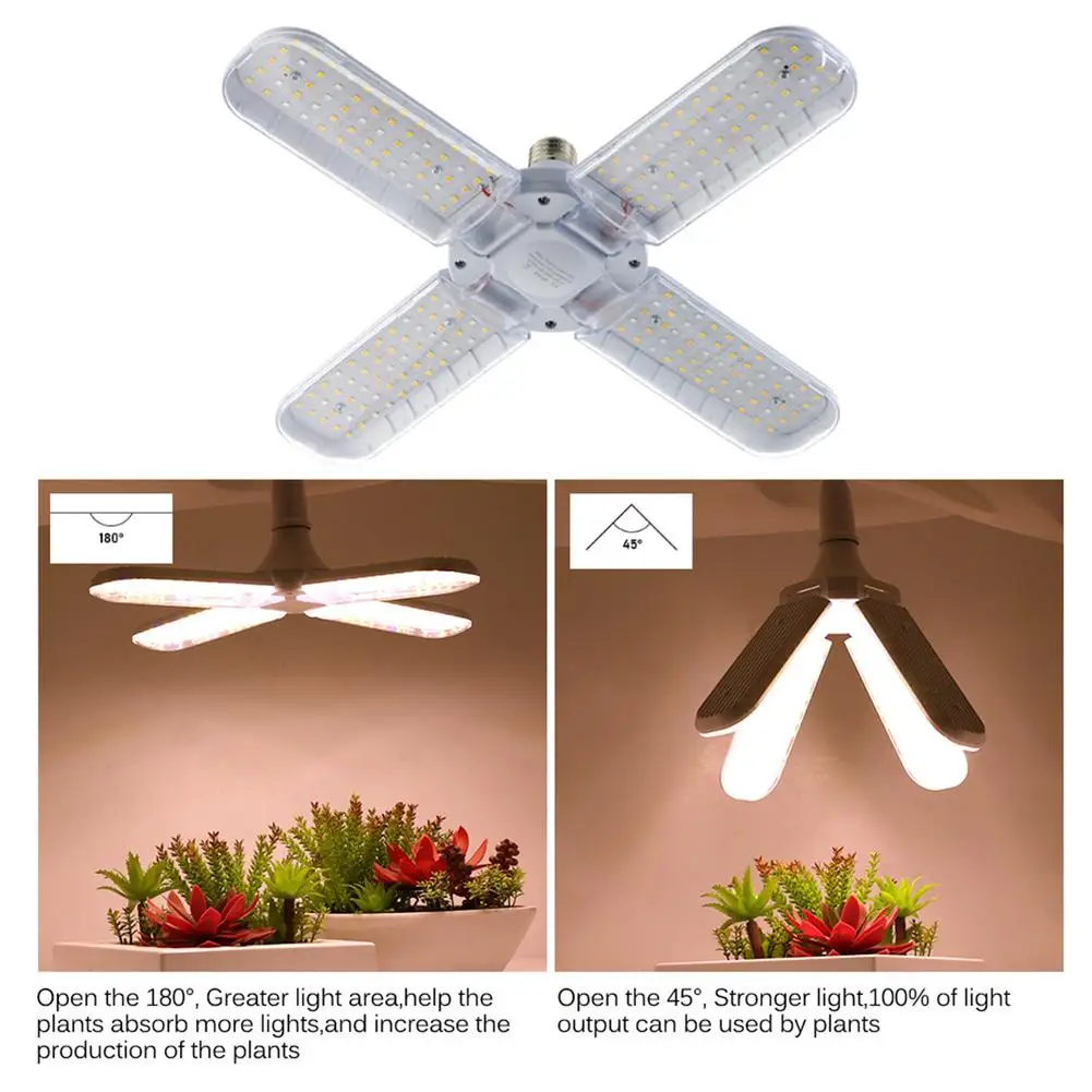24W 36W 48W Foldable LED Grow Light Full Spectrum E27 Plant Growing Light Phytolamp Bulb For Indoor Plants Flower Seedling
24W 36W 48W Foldable LED Grow Light Full Spectrum E27 Plant Growing Light Phytolamp Bulb For Indoor Plants Flower Seedling