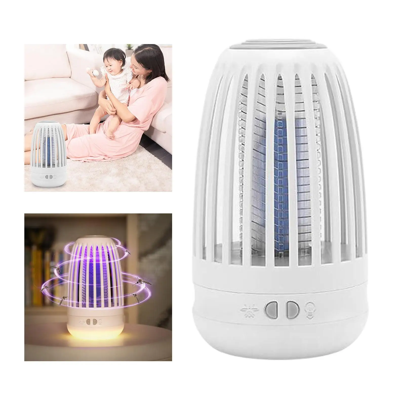 Electric Killer Lamp with Night Light, USB Bug Zapper, Silent Mosquitos Gnat Catcher Trap Lamp Catching Light
Electric Killer Lamp with Night Light, USB Bug Zapper, Silent Mosquitos Gnat Catcher Trap Lamp Catching Light