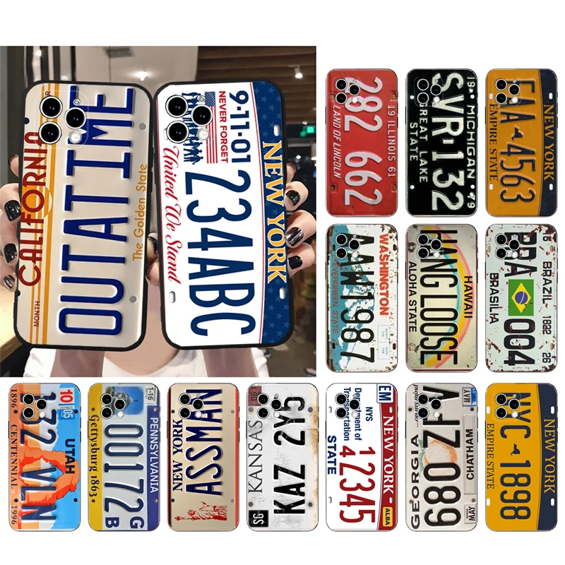 Phone Case For iphone 14 13 12 11 Pro Max XS XR X 12mini 14 Plus SE License Plate Number Car Plate Mobile Phone Case Funda
Phone Case For iphone 14 13 12 11 Pro Max XS XR X 12mini 14 Plus SE License Plate Number Car Plate Mobile Phone Case Funda