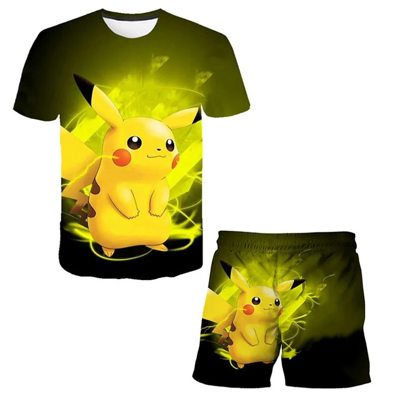 New Anime Pokemon series 3D print short sleeve T shirts suit kid boys girls fashion trend style sumemr Tee suit 4-14T
New Anime Pokemon series 3D print short sleeve T shirts suit kid boys girls fashion trend style sumemr Tee suit 4-14T