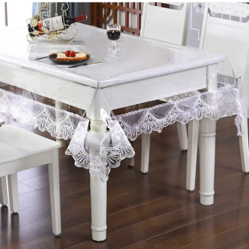 Clear Soft Glass Tablecloth Handmade Lace Desk Cover Waterproof Oil Resistant Anti Scalding Table Cover Wedding Dining Mat
Clear Soft Glass Tablecloth Handmade Lace Desk Cover Waterproof Oil Resistant Anti Scalding Table Cover Wedding Dining Mat