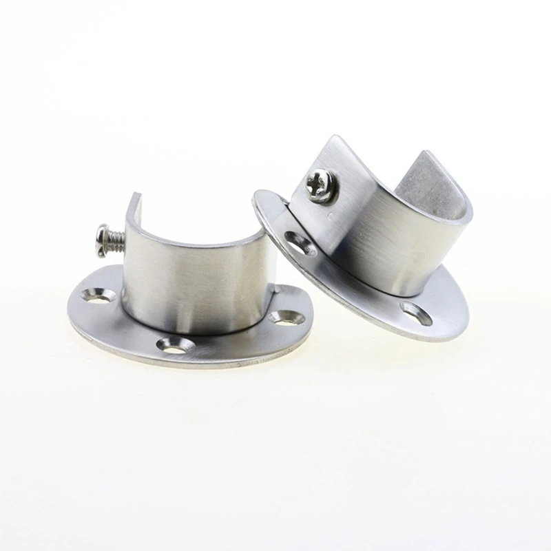 2 Pcs Closet Clothes Rod End Stainless Steel Wardrobe Pipe Hanging Rail U-Shaped Flange Holder Socket Easy Installation
2 Pcs Closet Clothes Rod End Stainless Steel Wardrobe Pipe Hanging Rail U-Shaped Flange Holder Socket Easy Installation