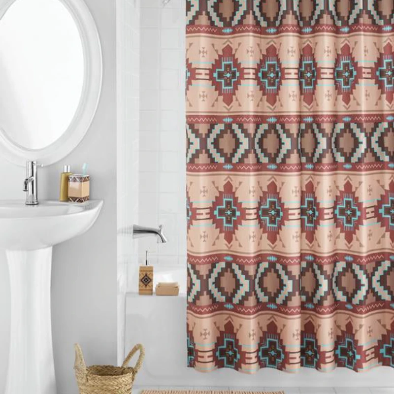 17-Piece Mojave Polyester/Ceramic Bathroom Accessory Set, Burnt Orange Print
17-Piece Mojave Polyester/Ceramic Bathroom Accessory Set, Burnt Orange Print