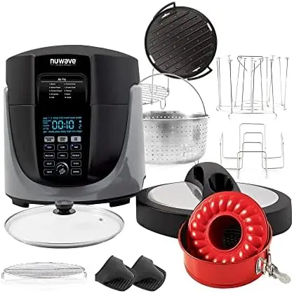 Pressure Cooker, Air Fryer & Grill Combo Cooker with Removable Pressure and Air Fry Lids, 6qt Stainless Steel Pot, 4qt Stai
Pressure Cooker, Air Fryer & Grill Combo Cooker with Removable Pressure and Air Fry Lids, 6qt Stainless Steel Pot, 4qt Stai
