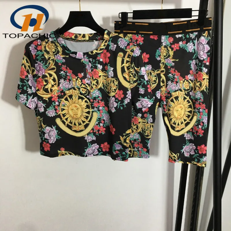 6.17 High Quality Yoga Tracksuit Set Women Sun Vintage Flower Print Short Sleeve Tee + Elastic Waist Knee Length Shorts
6.17 High Quality Yoga Tracksuit Set Women Sun Vintage Flower Print Short Sleeve Tee + Elastic Waist Knee Length Shorts