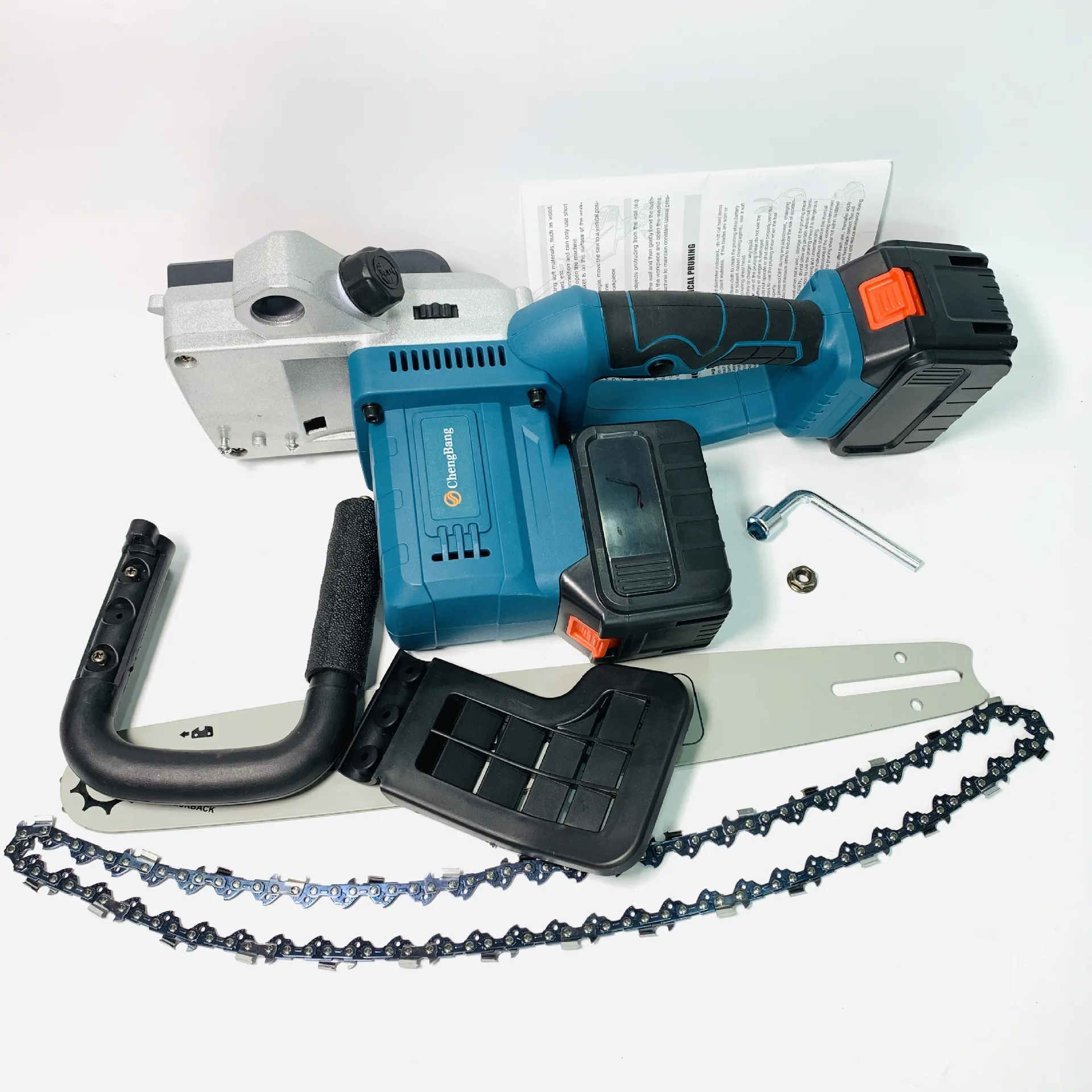 Lithium electric brushless double battery electric chain saw rechargeable electric saws outdoor wood saw makita battery
Lithium electric brushless double battery electric chain saw rechargeable electric saws outdoor wood saw makita battery