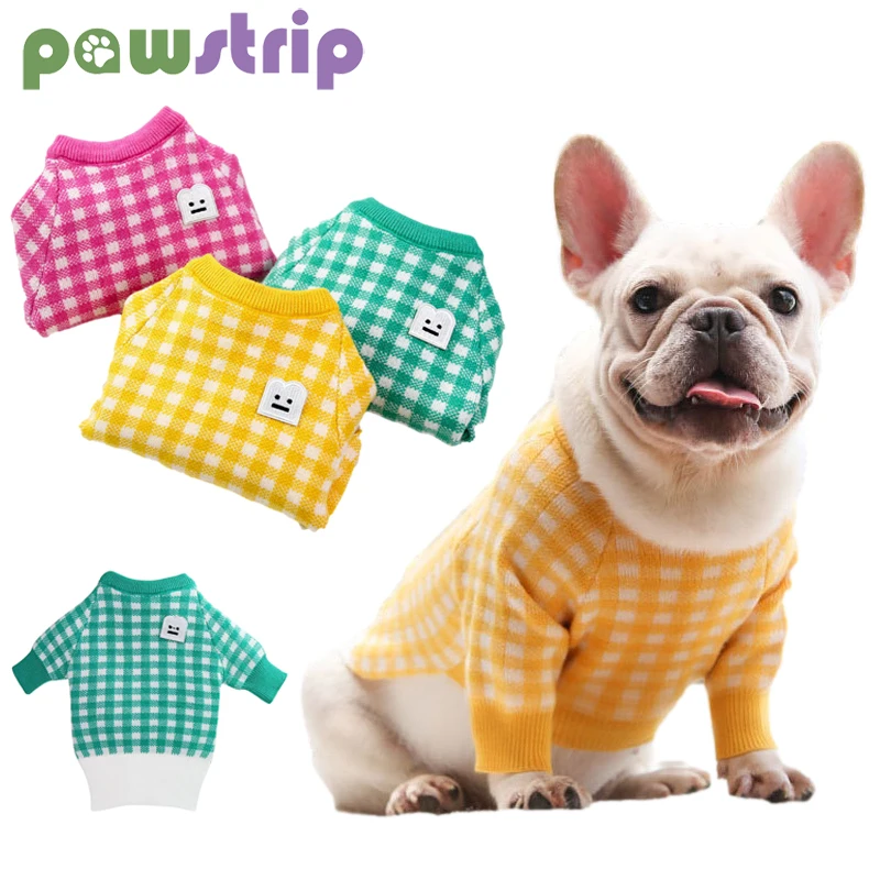 Plaid Dog Sweater Winter Warm Knitted Pet Clothes for Small Medium Dogs Jumper French Bulldog Pomeranian Pug Coat Dog Supplies
Plaid Dog Sweater Winter Warm Knitted Pet Clothes for Small Medium Dogs Jumper French Bulldog Pomeranian Pug Coat Dog Supplies