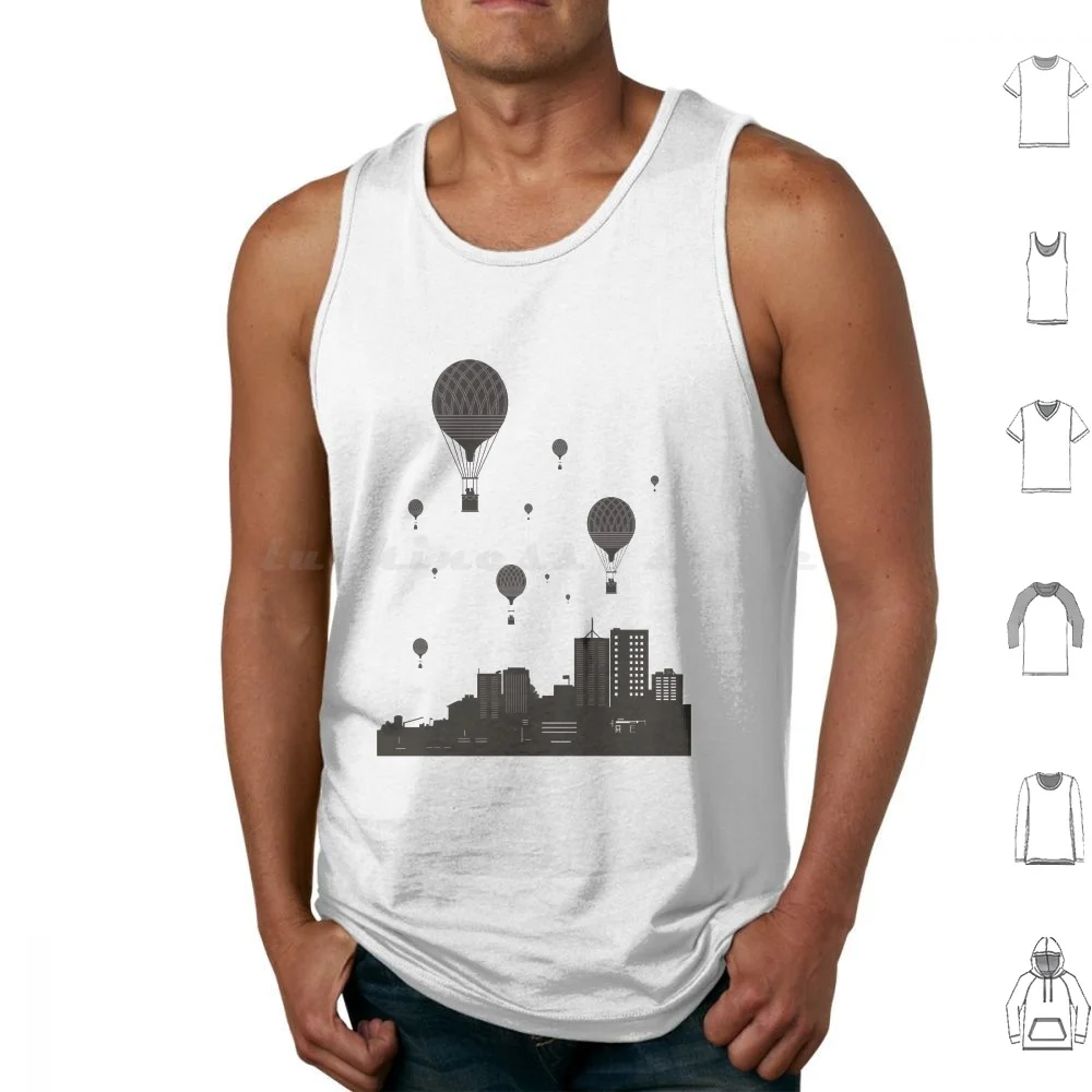 Balloons And The City Tank Tops Vest Sleeveless City Surreal Black Minimalism Air Balloon Building Silhouette Surrealism
Balloons And The City Tank Tops Vest Sleeveless City Surreal Black Minimalism Air Balloon Building Silhouette Surrealism