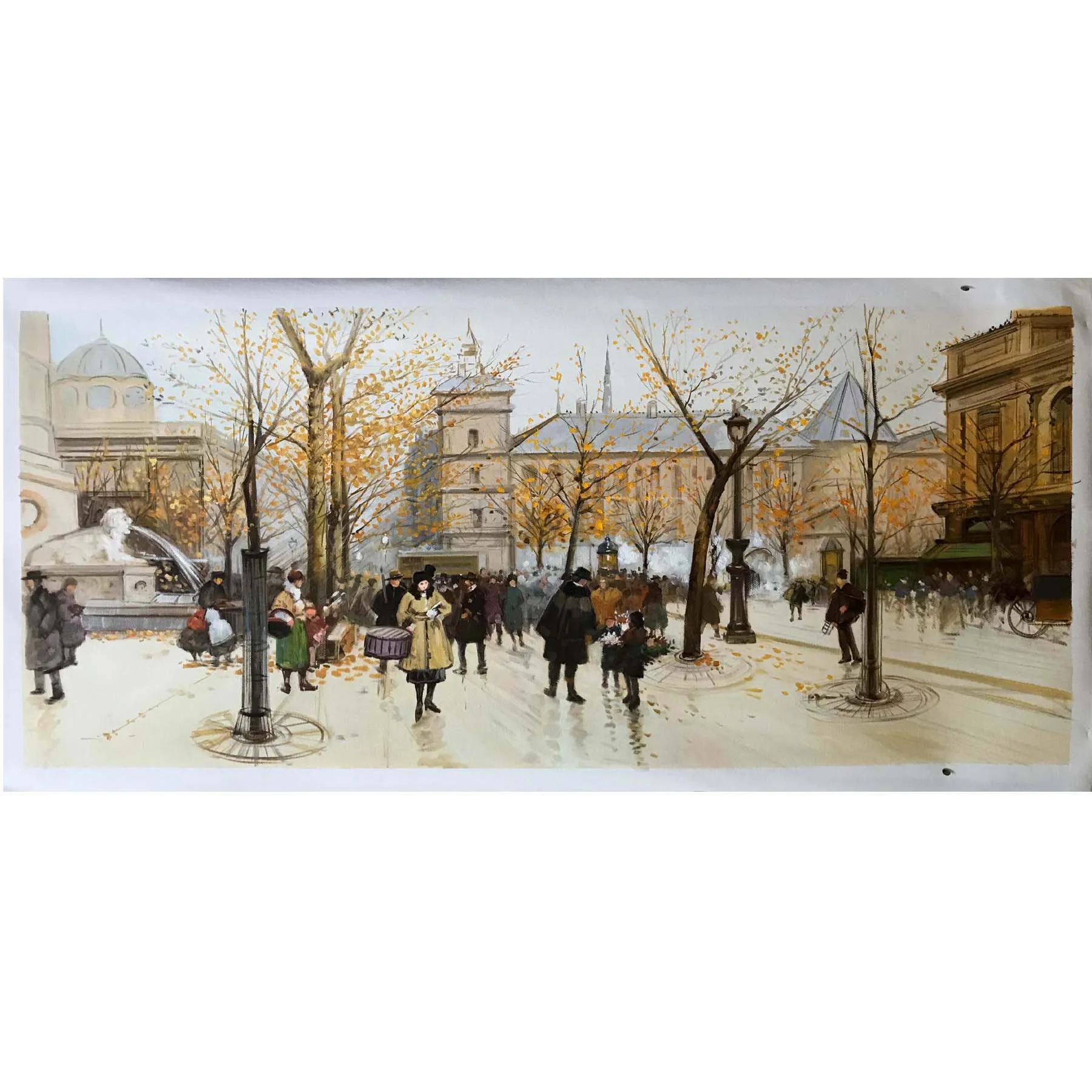 Hand painted landscape oil painting on canvas Paris Street Scene Horizontal composition decorative painting Modern wall picture
Hand painted landscape oil painting on canvas Paris Street Scene Horizontal composition decorative painting Modern wall picture