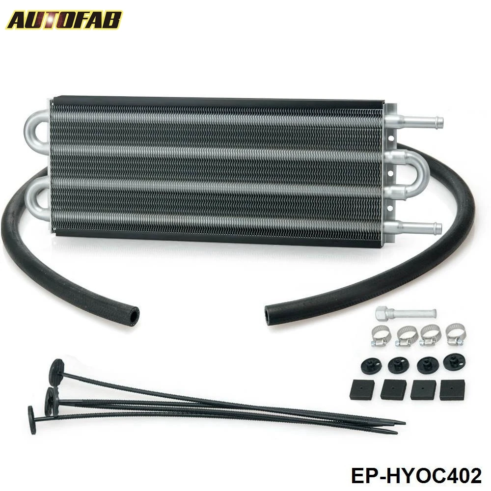 4 Row Black Aluminum Remote Transmission Oil Cooler/Auto-Manual Radiator Converter Kit AF-HYOC402
4 Row Black Aluminum Remote Transmission Oil Cooler/Auto-Manual Radiator Converter Kit AF-HYOC402