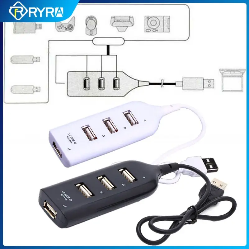 

RARY High Speed Universal USB Hub 4 Port USB 2.0 Multi HUBS Power Charger Splitter Expansion Adapter For Mobile Phone Notebook