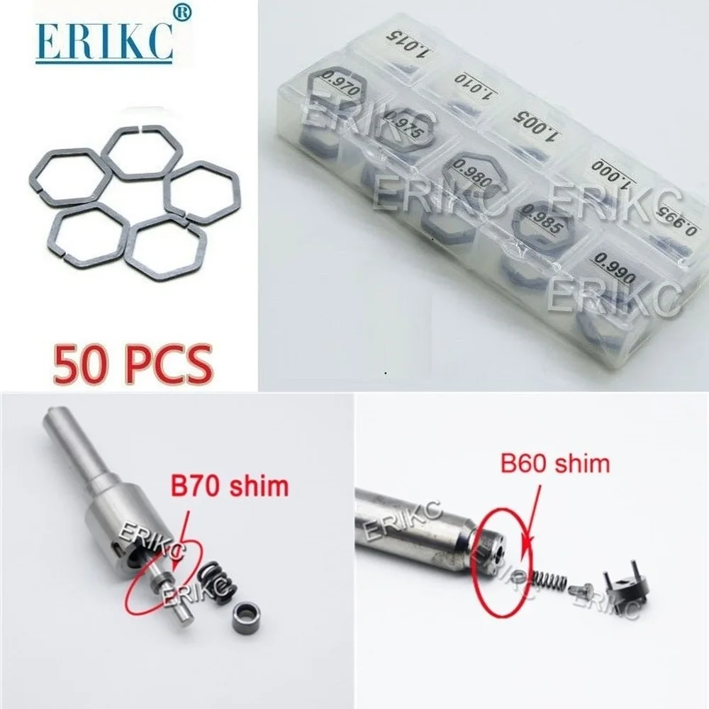 ERIKC 50pcs B70 Nozzle Shims 1.62-1.80mm For Bosch Siemens Piezo B60 1.34-1.52mm B61 0.97-1.015mm Washer Gasket
ERIKC 50pcs B70 Nozzle Shims 1.62-1.80mm For Bosch Siemens Piezo B60 1.34-1.52mm B61 0.97-1.015mm Washer Gasket